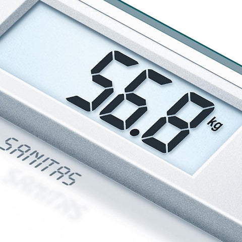 Sanitas Bathroom Scale / Body Weight Scale with LCD Display SGS 06 Glass
