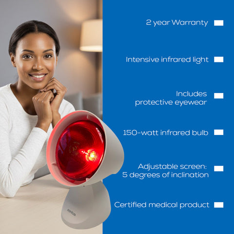 Sanitas Infrared Lamp 150W Heat Lamp Soothes Colds & Muscle Strain | SIL 16